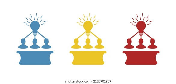 collective idea icon, vector illustration