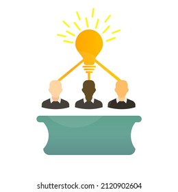 collective idea icon, vector illustration