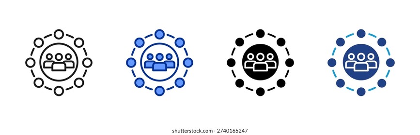 Collective Impact icon set multiple style collection