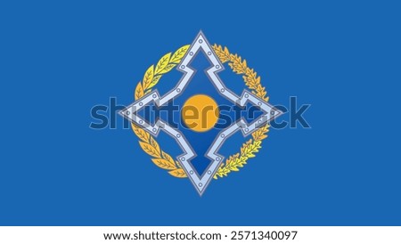 Collective Security Treaty Organization Flag Vector Illustration