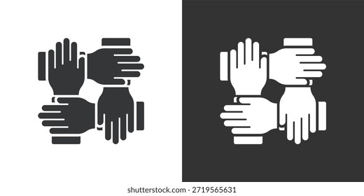 Collective Strength icon. Solid glyph series icon
