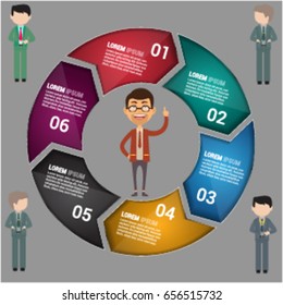 Collective teamwork info grafic