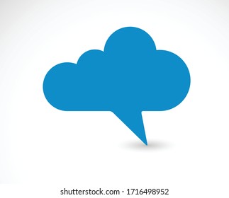 Collective unconscious psychology and sociology theme vector concept shown with speech bubble in a shape of cloud, symbolizes big data of people opinions and beliefs.