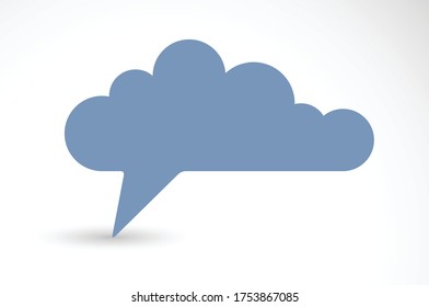 Collective unconscious psychology and sociology theme vector concept shown with speech bubble in a shape of cloud, symbolizes big data of people opinions and beliefs.