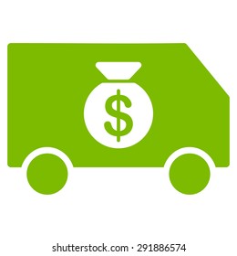 Collector Car icon from Commerce Set. Vector style: flat symbol, eco green color, rounded angles, white background.