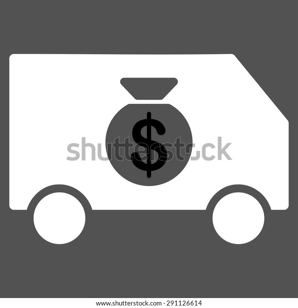 Collector Car icon from Commerce Set. Vector\
style: bicolor flat symbol, black and white colors, rounded angles,\
gray background.
