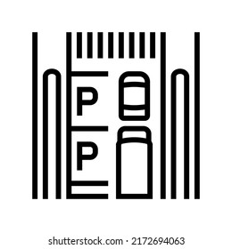 collector road line icon vector. collector road sign. isolated contour symbol black illustration