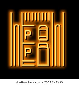 collector road neon light sign vector. collector road illustration