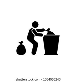 Collector, trash, rubbish icon. Element of workers icon. Premium quality graphic design icon. Signs and symbols collection icon for websites, web design