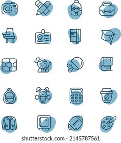 Colledge activities, illustration, vector on a white background.