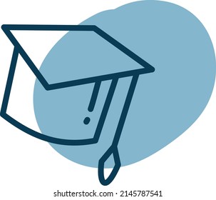 Farbmütze, Illustration, Vektorgrafik auf weißem Hintergrund.