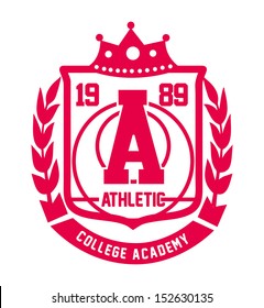 college academy embroidery vector art