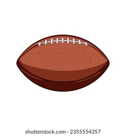 college american football ball cartoon. sport game, texture field, play touchdown college american football ball sign. isolated symbol vector illustration