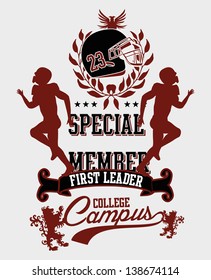 college american football vector art