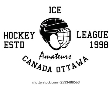 College athletic set of ice hokey labels, ice hokey slogan, ice hokey logo design, printable for t shirt and other uses.