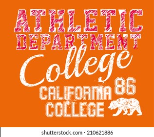 college athletic spirit vector art