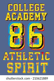 college athletic spirit vector art