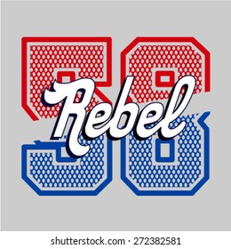 College Athletic sport typography, t-shirt graphics, vectors