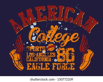 college athletic sports vector art
