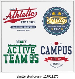 Vector Typography Central Athletic Vector Illustration Stock Vector ...