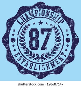 college badge vector art