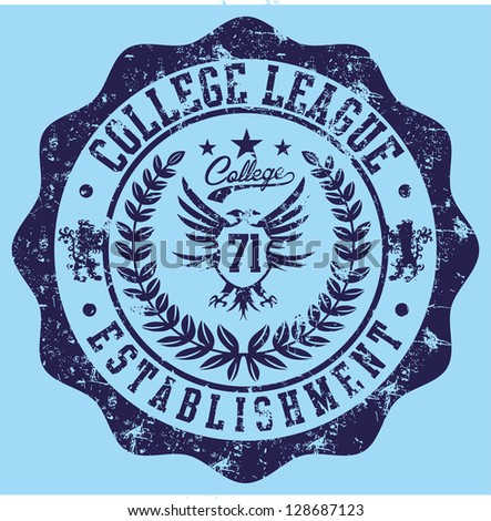 college badge vector art