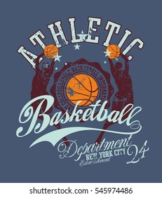 College Basketball graphic design vector art