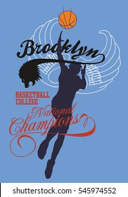 College Basketball graphic design vector art