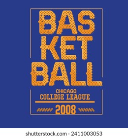 College basketball team for t shirt print vector designs