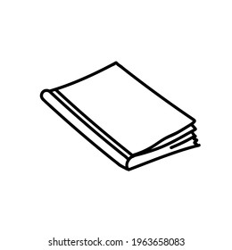College book. Reading, education and knowledge, literature, encyclopedia. Vector on a white background.