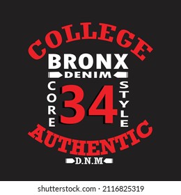 college 
Bronx Vector t shirt. Art,  Icons, and Graphics 