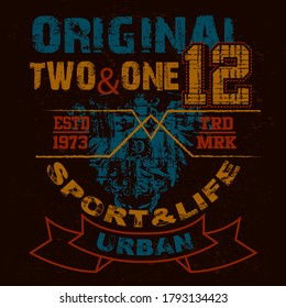College Brooklyn typography, t-shirt graphics, vectors