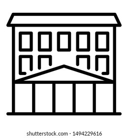 College building icon. Outline college building vector icon for web design isolated on white background