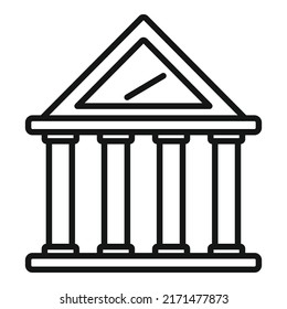 College building icon outline vector. Degree education. Study knowledge
