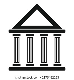 College building icon simple vector. Degree education. Study knowledge