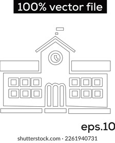 College building outline vector -2023