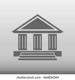 College Building Vector Icon Illustration
