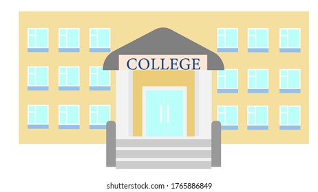 College building. Vector image, eps 10