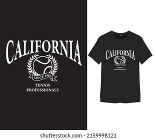 College California slogan typography for t-shirt. Varsity slogan print tee shirt, sport apparel print. Vintage graphics. Vector illustration.