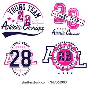 college champs athletics league sport artwork for apparel 