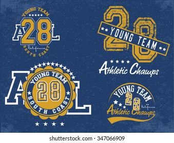 college champs athletics league sport artwork for apparel 