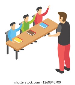 College class flat icon design