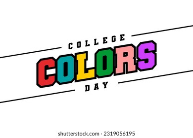 College Colors Day Logo background template Holiday concept