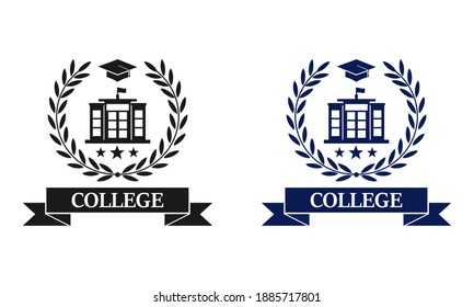 college design logo template illustration