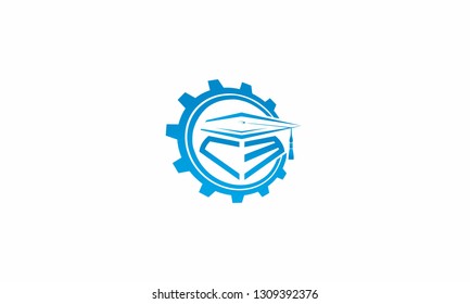 College Engineer Logo Vector Illustration