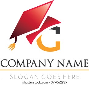 College flat modern professional logo vector