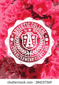 college floral art graphic design vector art