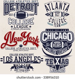 College Football Logo Sets,college Graphics For T-shirt