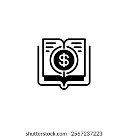 College Fund Glyph Icon. linear style sign for mobile concept and web design. Outline vector icon.