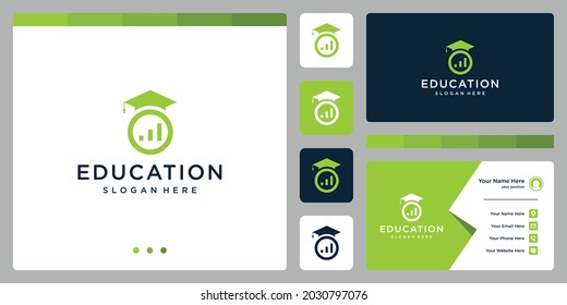 College, Graduate, Campus, Education logo design. and investment logos. Business card